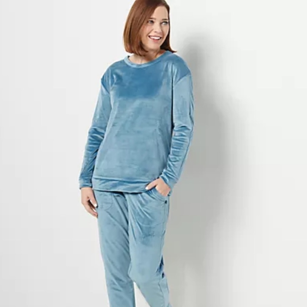 Koolaburra by UGG Luxe Velour Crewneck Sweatshirt Size 2X Lounge Cozy